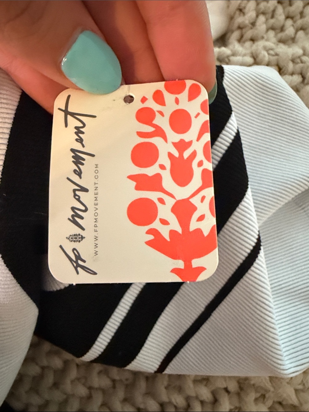 Free People Movement All Clear Retro Stripe Black and White Cami - Picture 5 of 5